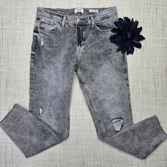 Kensie Vintage Luxe Button Fly High‎ Rise Skinny Gray Size 8 29 - Picture 1 of 7